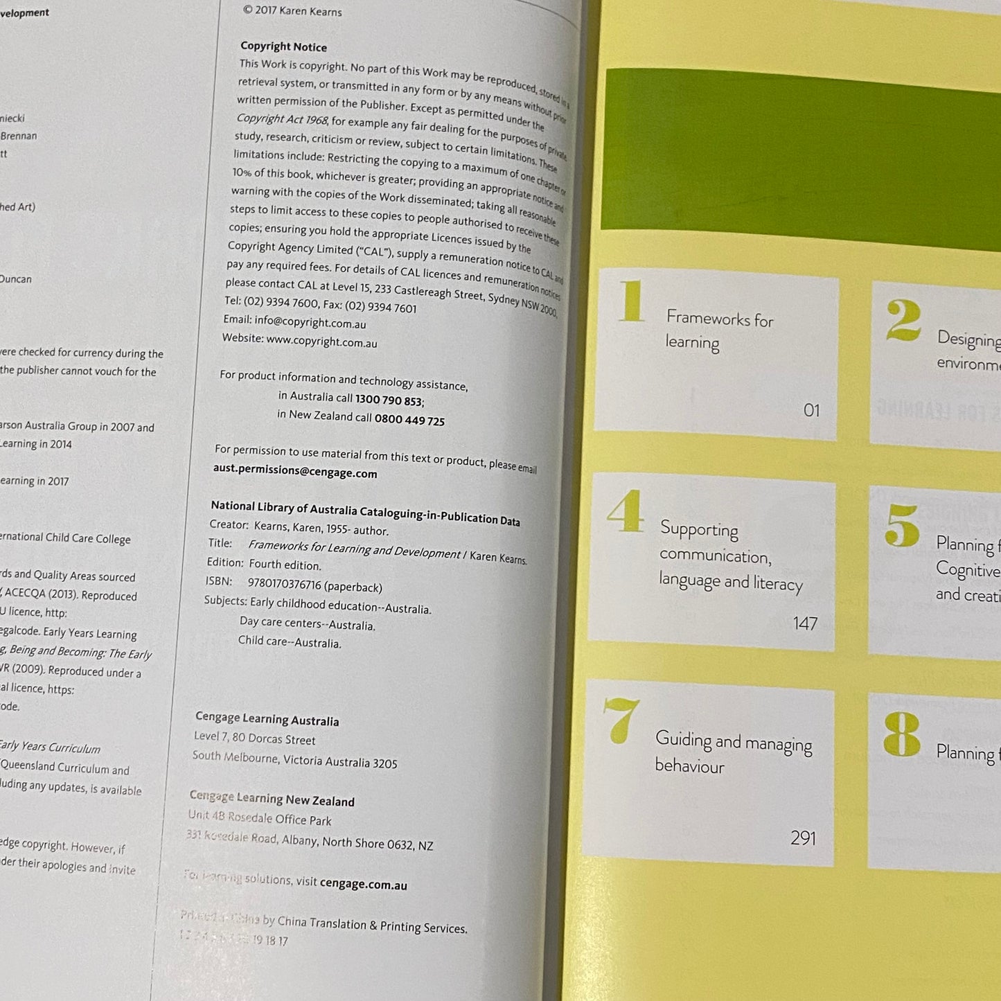 Framework for Learning & Development by Karen Kearns 4th Edition Paperback GD