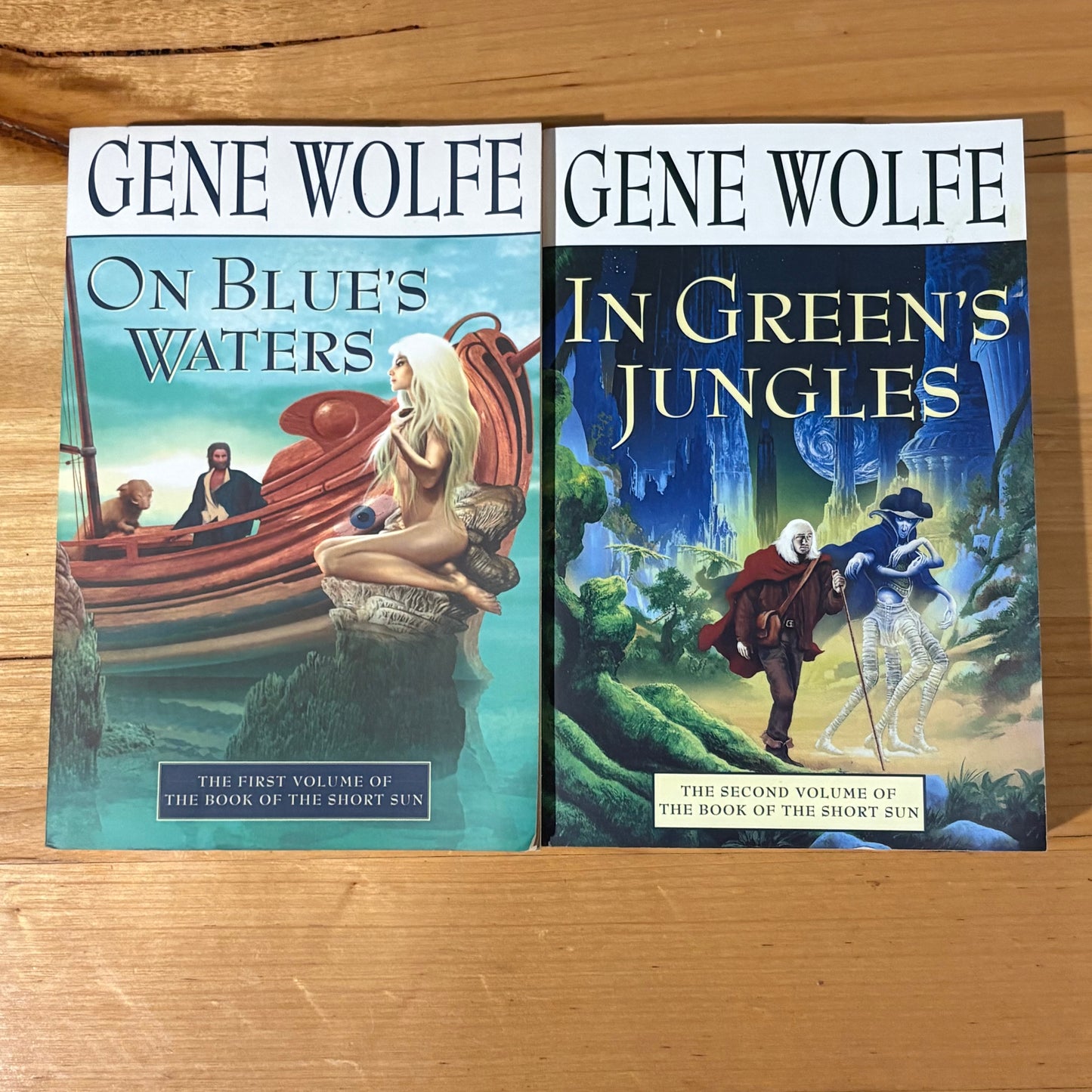 Gene Wolfe Green's Jungle and Blue's Water Short Sun Fantasy Paperback Bundle