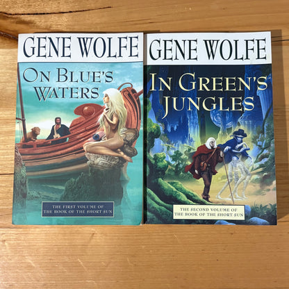 Gene Wolfe Green's Jungle and Blue's Water Short Sun Fantasy Paperback Bundle