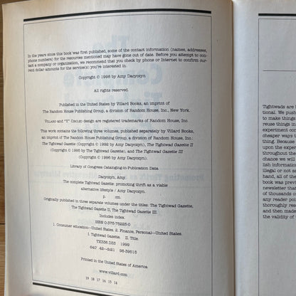 The Complete Tightwad Gazette by Amy Dacyczyn Frugal Zealot Paperback GD