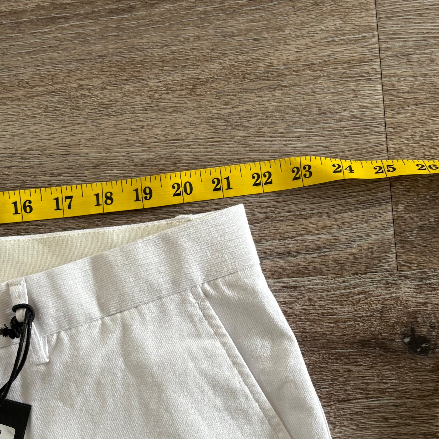 Tarocash Men’s Linen Pants White Sz 44-inch Waist Dune Slim Stretch Zip Fly NWT