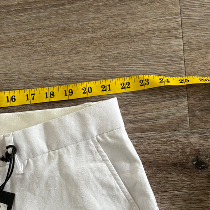 Tarocash Men’s Linen Pants White Sz 44-inch Waist Dune Slim Stretch Zip Fly NWT