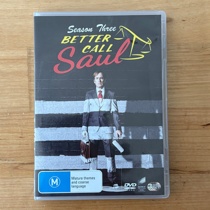 Better Call Saul Season 3 DVD 3-Disc Set US Drama PAL 4 VGC