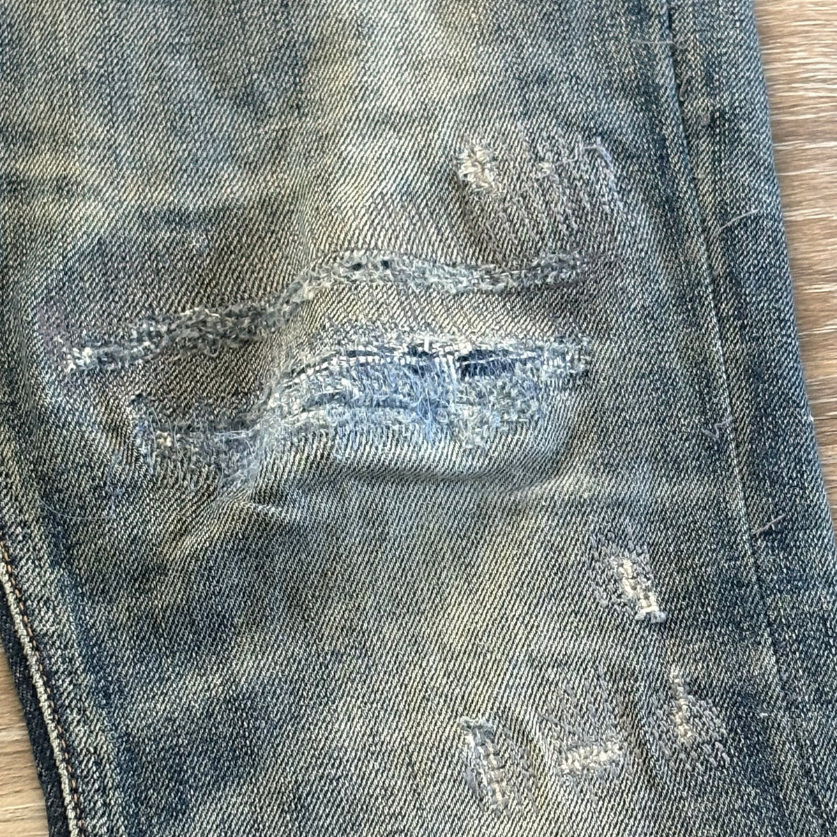 Nudie Jeans Womens Distressed W 28 L 32 Blue Denim Skinny