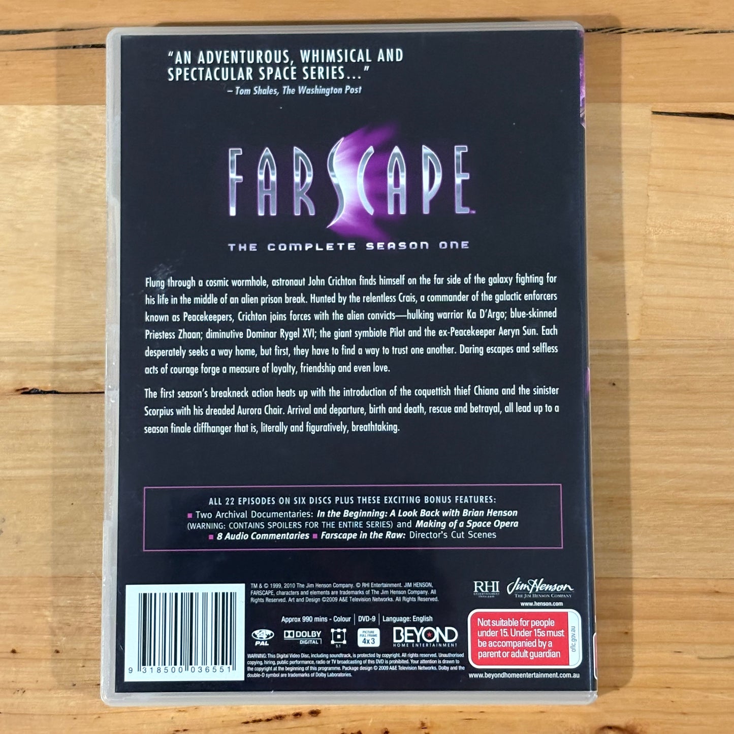 Farscape Complete Season 1 DVD Sci-Fi 6-Disc PAL 4 VGC