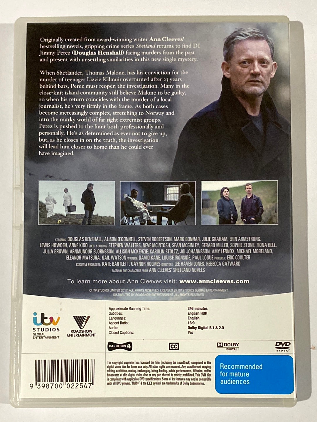 Shetland Series 3 DVD ITV Studios Crime Drama 2-Disc Set PAL 4 VGC