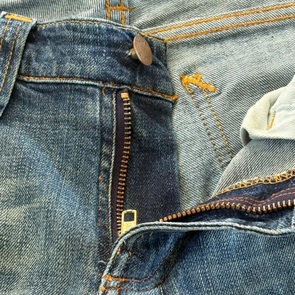 Nudie Jeans Womens Distressed W 28 L 32 Blue Denim Skinny