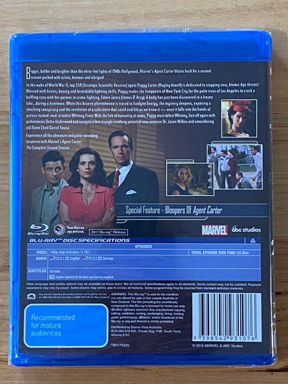 Agent Carter Blu-Ray Netflix Complete 1st & 2nd Season Region B 4-Disc New Sealed