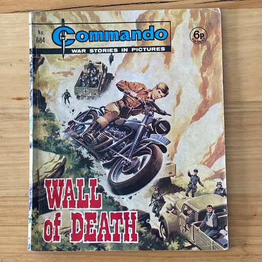 Commando War Comic #684 Wall Of Death 1972