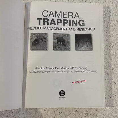 Camera Trapping Wildlife Management and Research Paperback 2014 GD