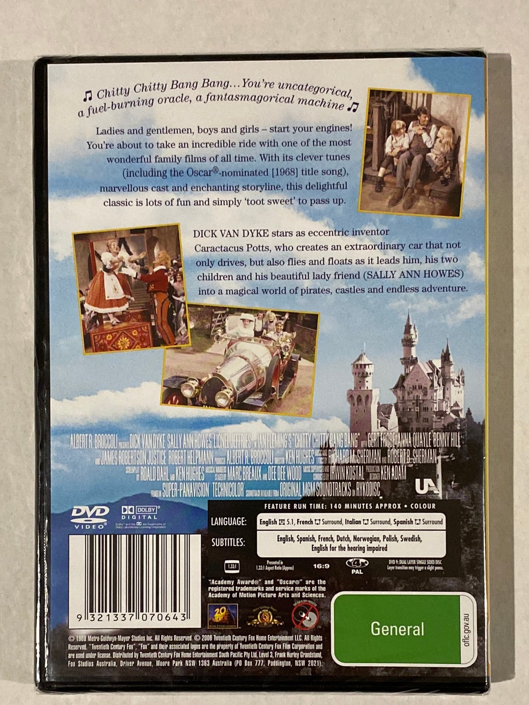 Chitty Chitty Bang Bang DVD Disney Musical Dick van Dyke Brand New Sealed