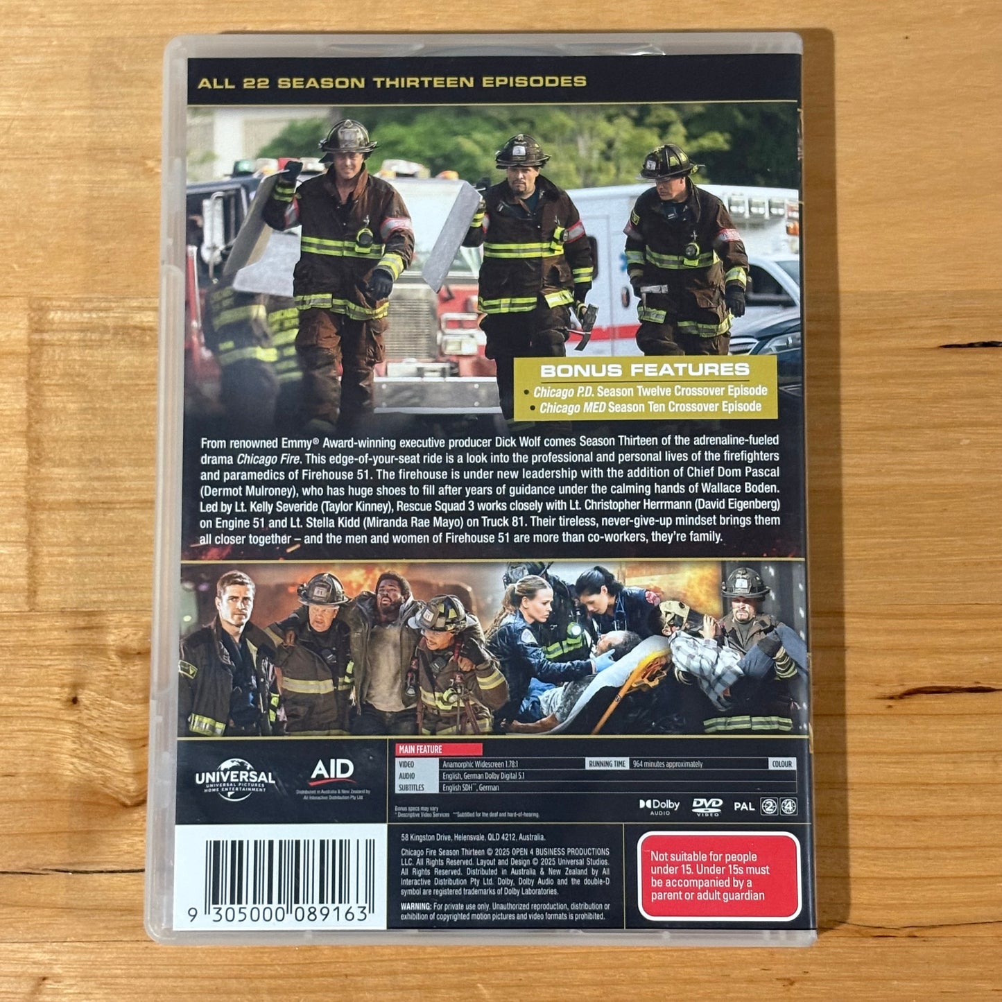 Chicago Fire Season 13 DVD US Drama 5-Disc PAL 2+4 VGC