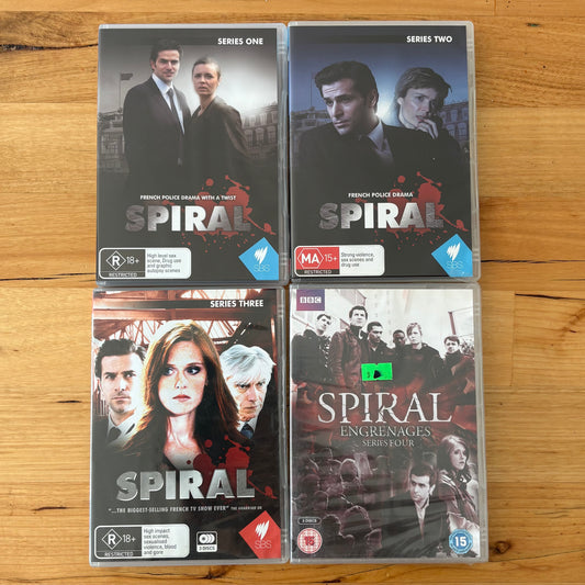 Spiral Series 1-4 DVD French Police Drama 2-Disc Set PAL VGC