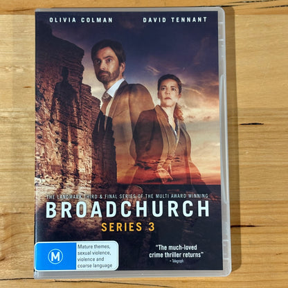 Broadchurch Series 1-3 Complete DVD Olivia Colman David Tennant PAL 4 VGC