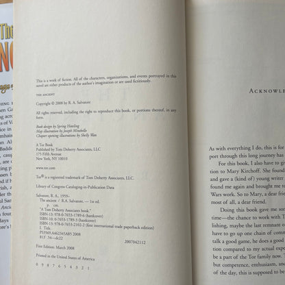 The Ancient by R.A. Salvatore Saga Of The First King Hardcover 2008 GD