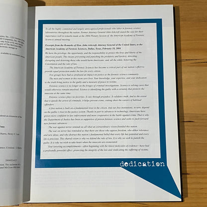 Introduction To Forensic Science and Criminalistics Hardcover 2008 GD