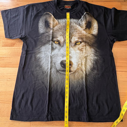 Rock Chang High Definition Wolf T-Shirt Black Short Sleeve Size Extra Large
