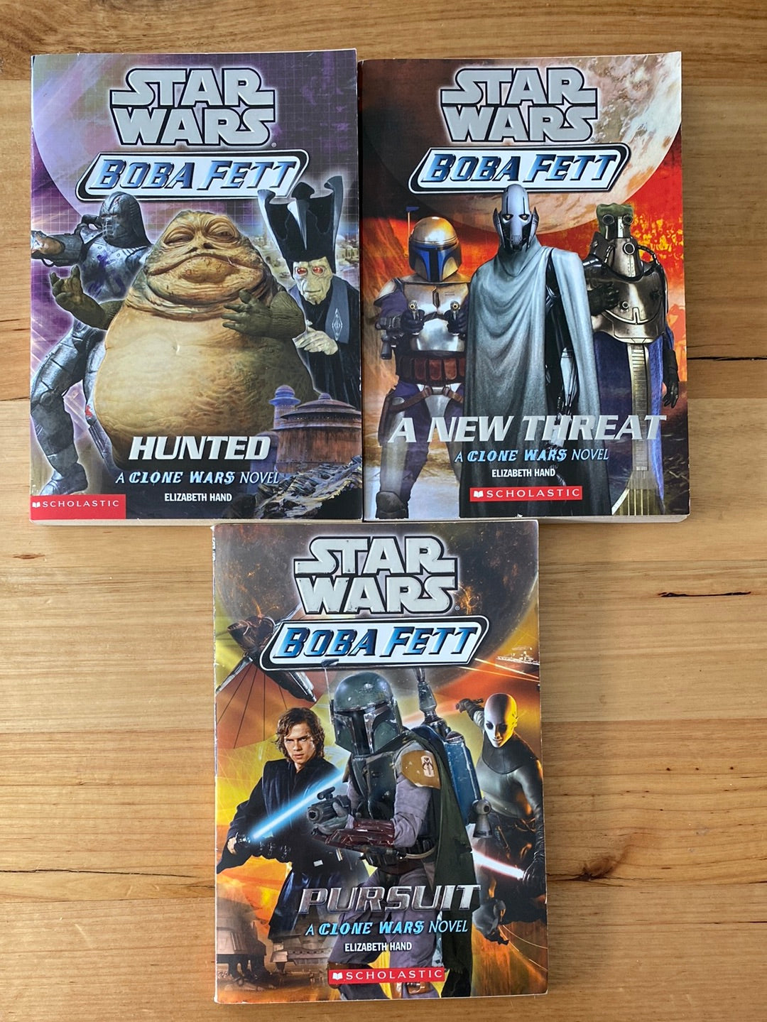 Star Wars Boba Fett Books 4, 5 and 6, Clone Wars Novel by Elizabeth Hand, VGC