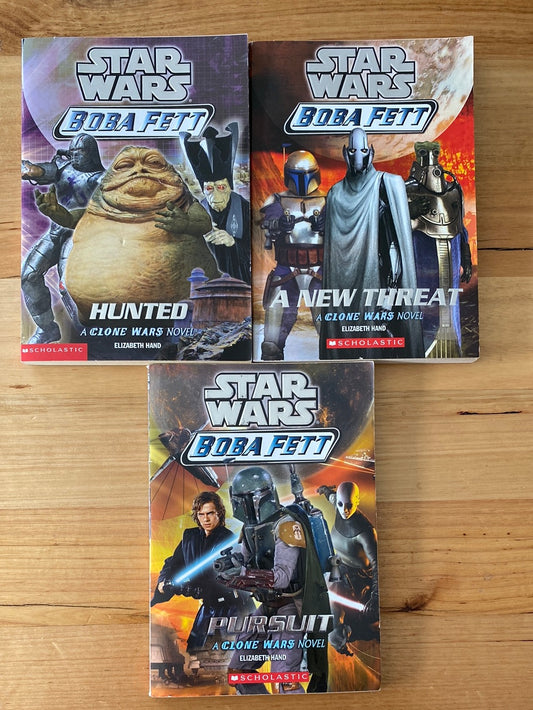 Star Wars Boba Fett Books 4, 5 and 6, Clone Wars Novel by Elizabeth Hand, VGC