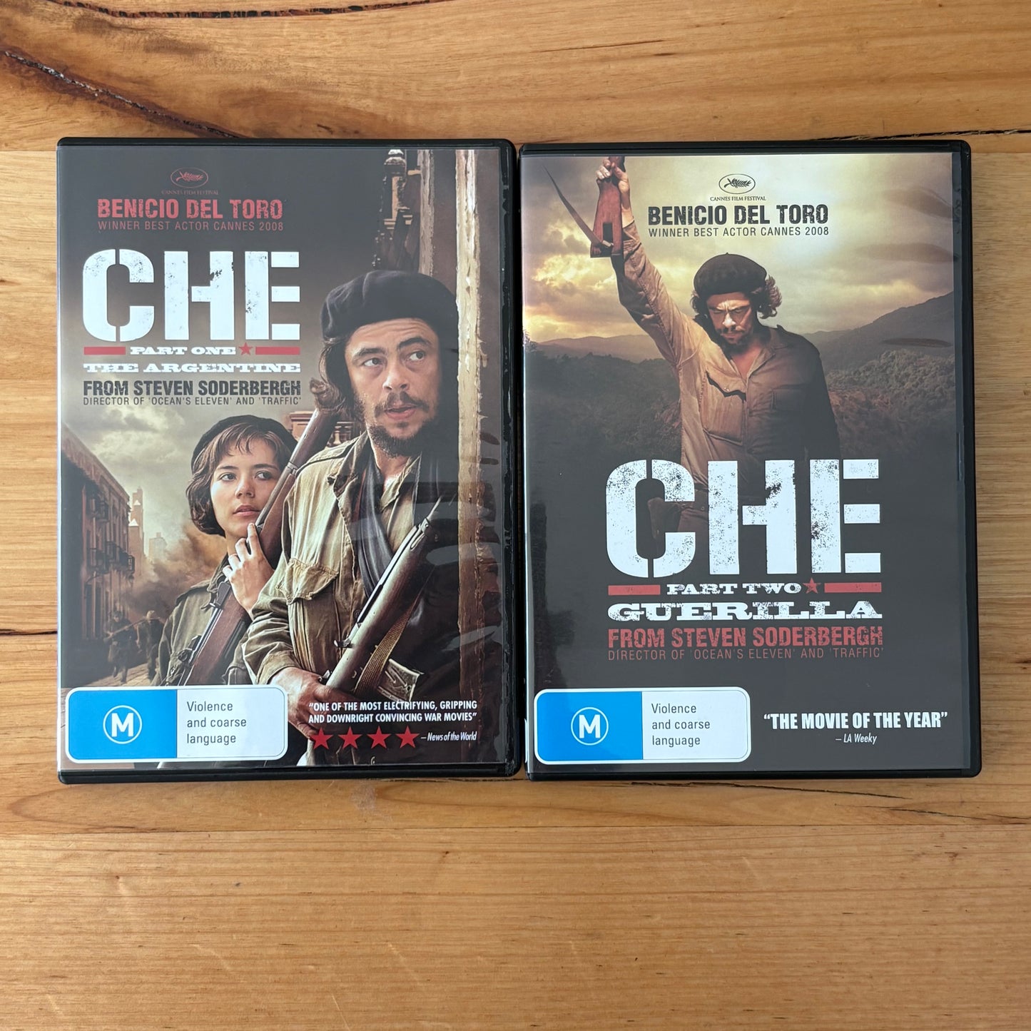 Che Parts 1 & 2 DVD Benicio Del Toro Historical Drama PAL 4 VGC