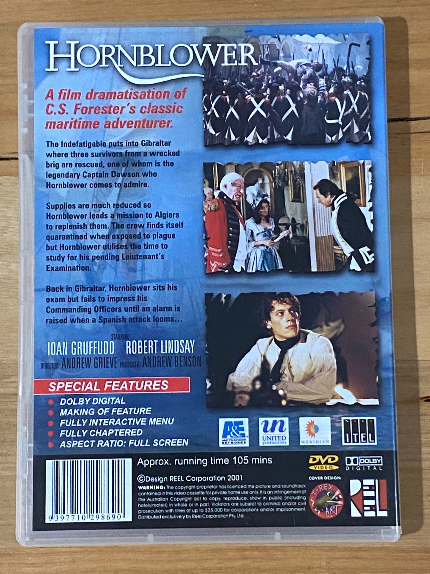 Hornblower Complete Set DVD Ioan Gruffudd C.S. Forester PAL 4 VGC