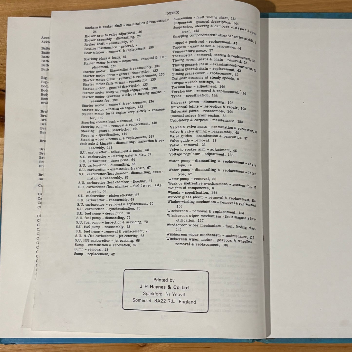 Morris Minor 1000 Haynes Workshop Manual Car Repair Hardcover GD