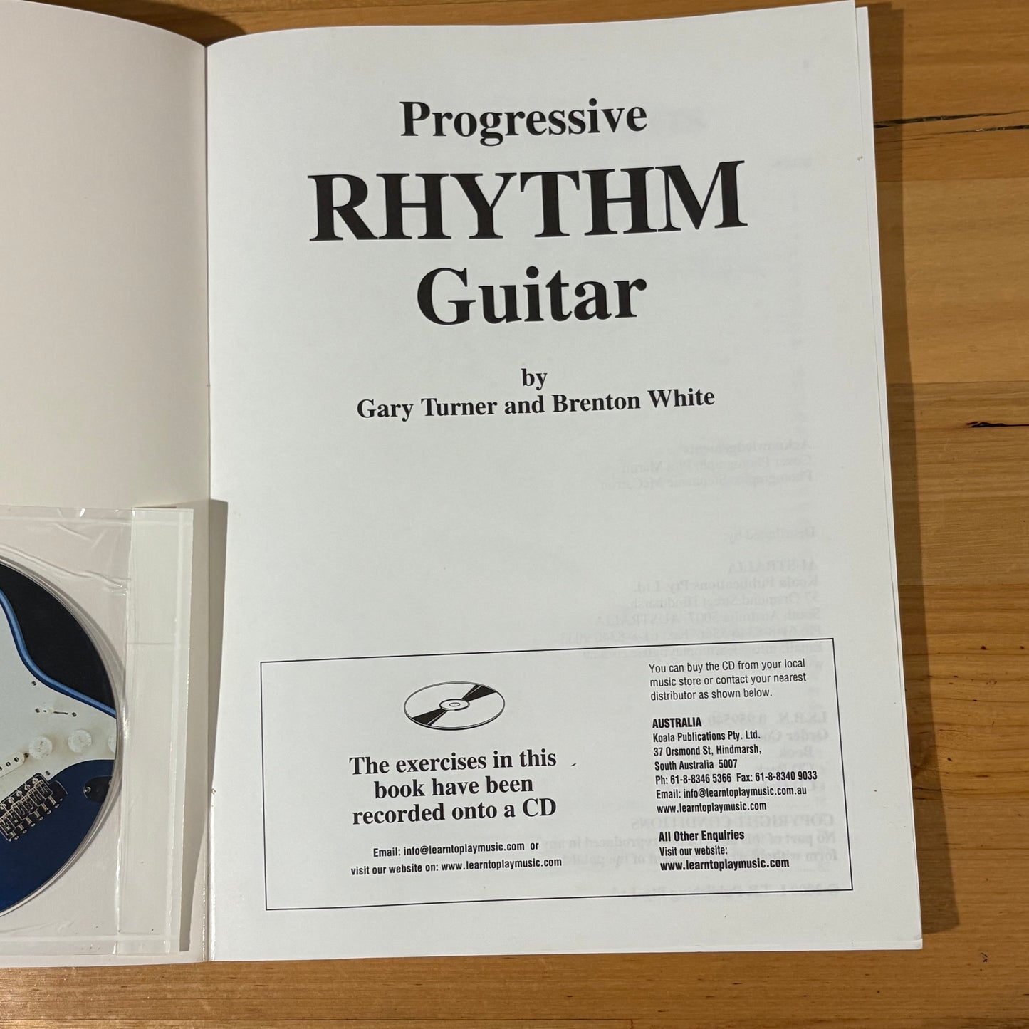 Progressive Rhythm Guitar Gary Turner Brenton White Paperback With CD GD
