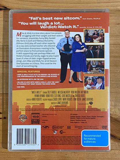 Mike And Molly Season 1-4 DVD US Comedy 3-Disc PAL 4 VGC Season 3 Sealed