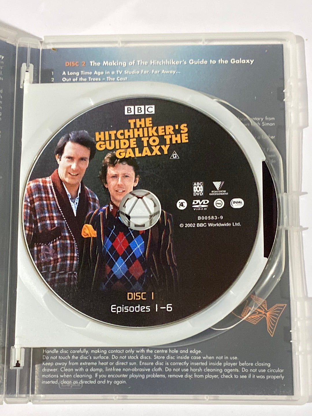 Hitchhikers Guide To The Galaxy DVD BBC TV 2-Disc Set PAL 4 VGC