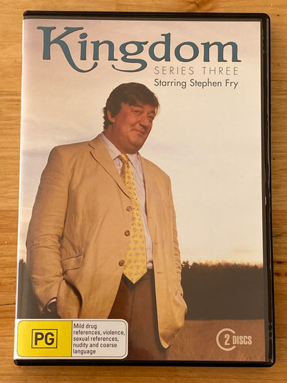 Kingdom Series 1-3 Complete Set DVD Stephen Fry BBC PAL 4 VGC