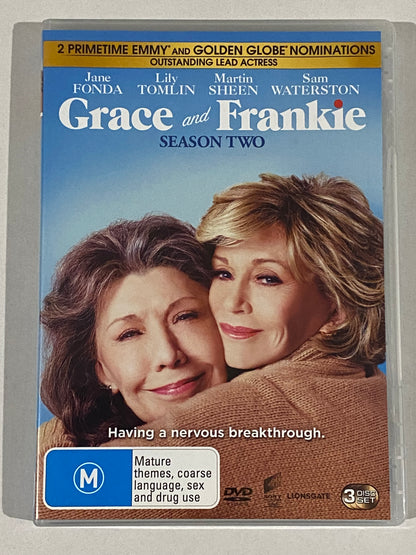 Grace and Frankie Seasons One & Two DVD Fonda Tomlin 3-disc Sets PAL 4 VGC