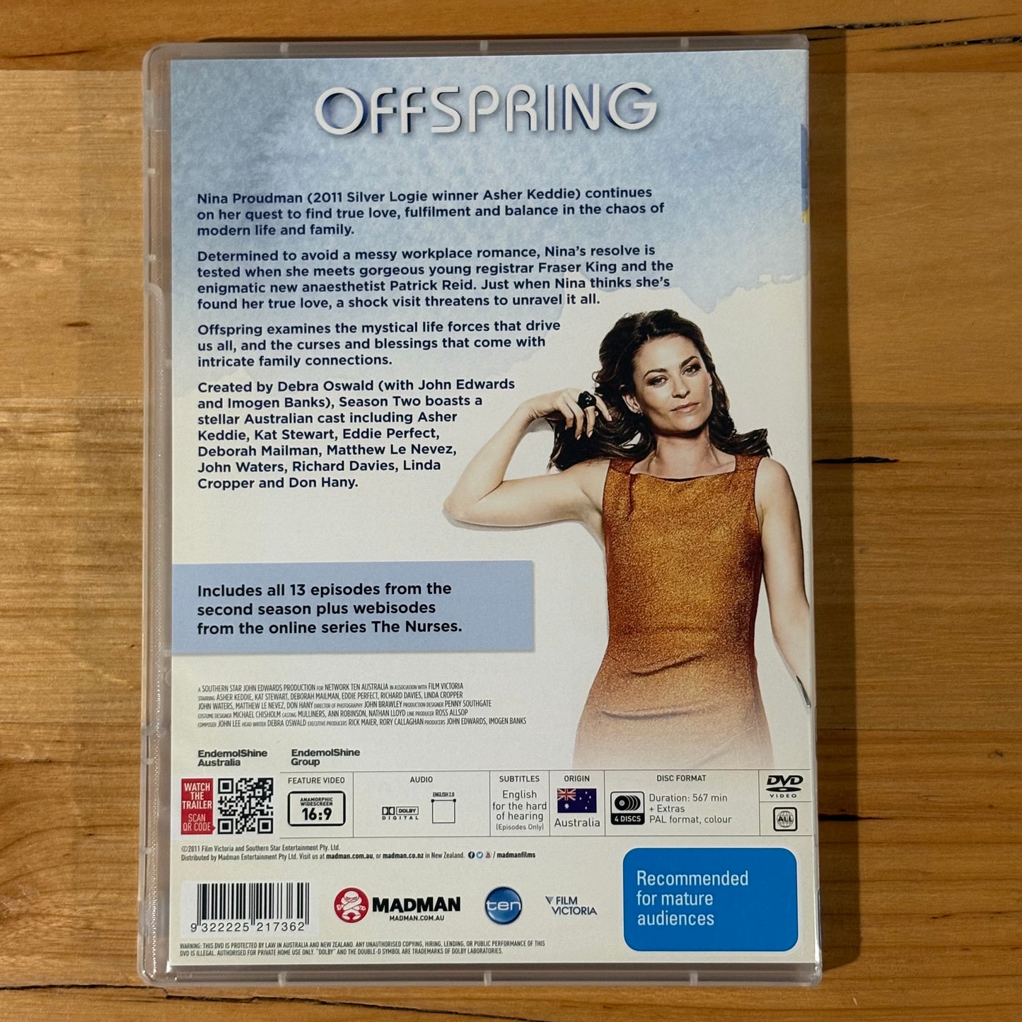 Offspring Complete Seasons 1-6 DVD Box Set Asher Keddie VGC