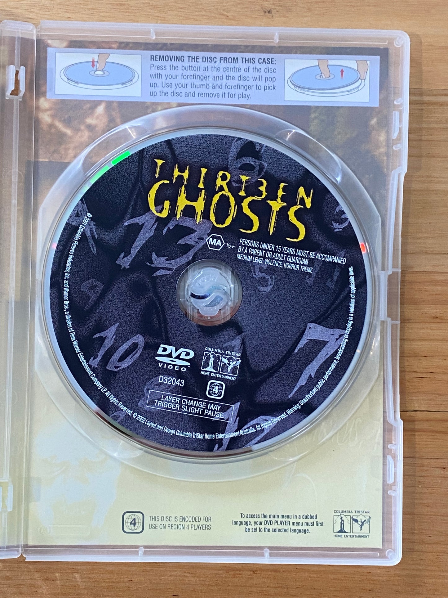 Thirteen Ghosts DVD Terror Has Multiplied PAL 4 VGC