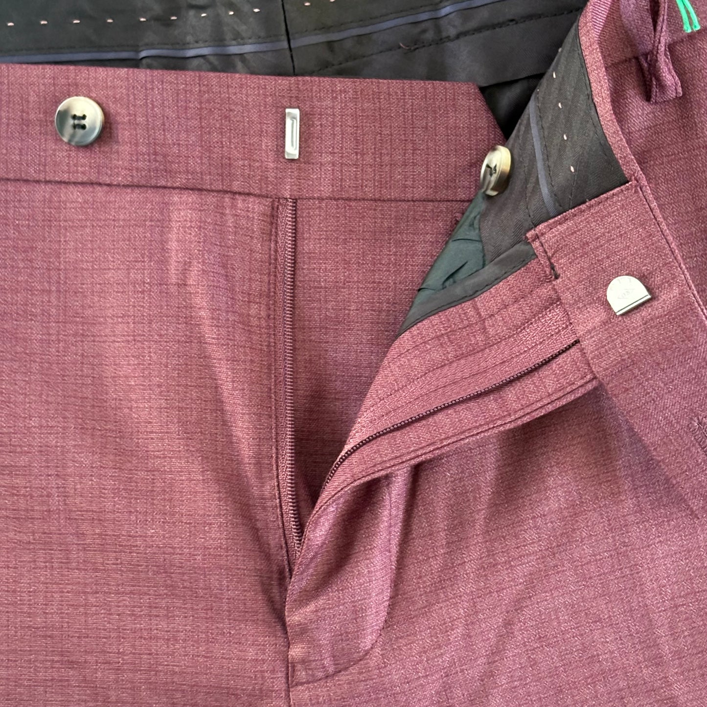 Axl & Co Men’s Wine Dress Pants SZ 36-inch Waist Zip Fly New With Tags