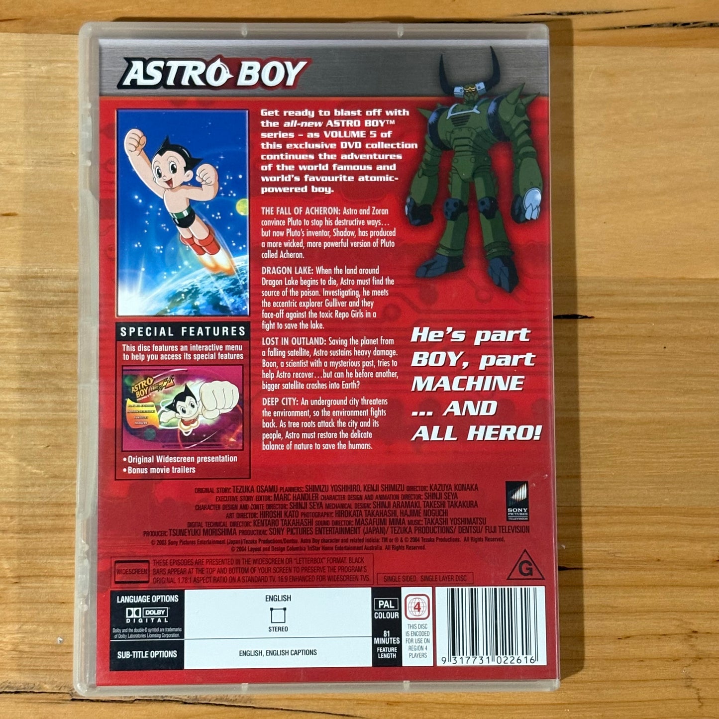 Astro Boy Volumes 1-6 DVD 2003 TV Series PAL 4 VGC - Vol 3 is Sealed