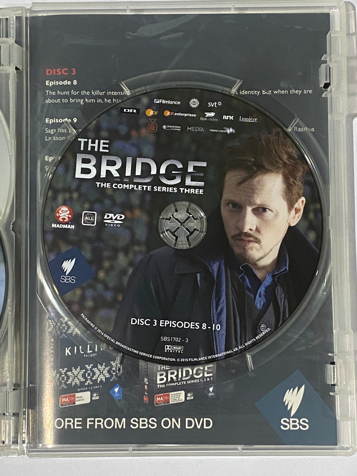 The Bridge Complete Series 1-3 DVD Swedish/Danish Crime Thriller PAL 4 VGC