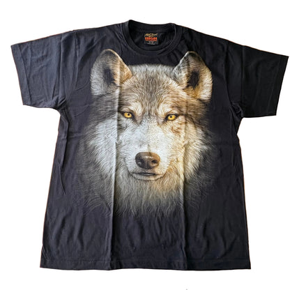 Rock Chang High Definition Wolf T-Shirt Black Short Sleeve Size Extra Large