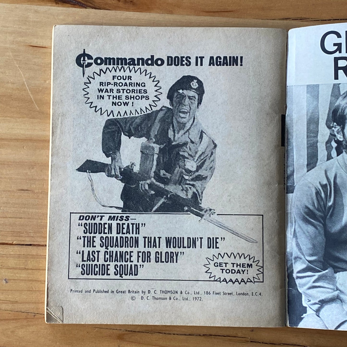 Commando War Comic #633 Last Chance For Glory 1972