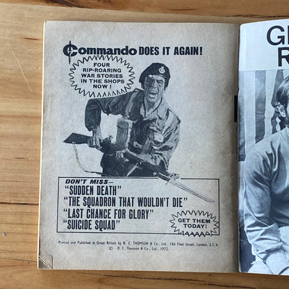 Commando War Comic #633 Last Chance For Glory 1972