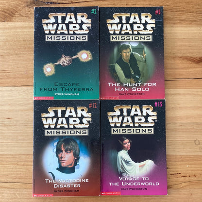 Star Wars Missions Books, 4 Book Set, VGC