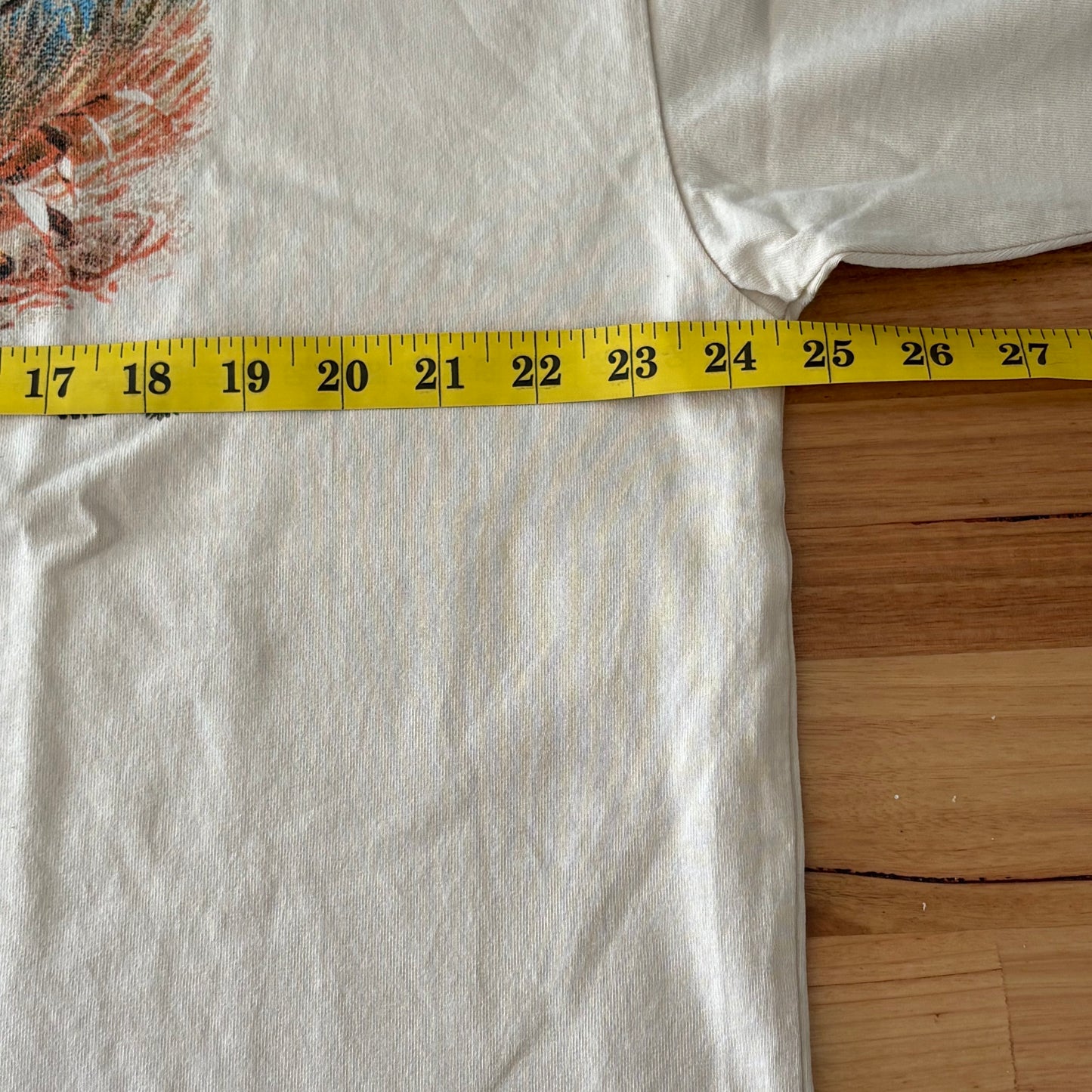 Western Frontier Tiger T-Shirt Cream Short Sleeve Size Extra Large