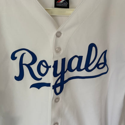 Kansas City Royals Baseball Shirt White Women's Size XL