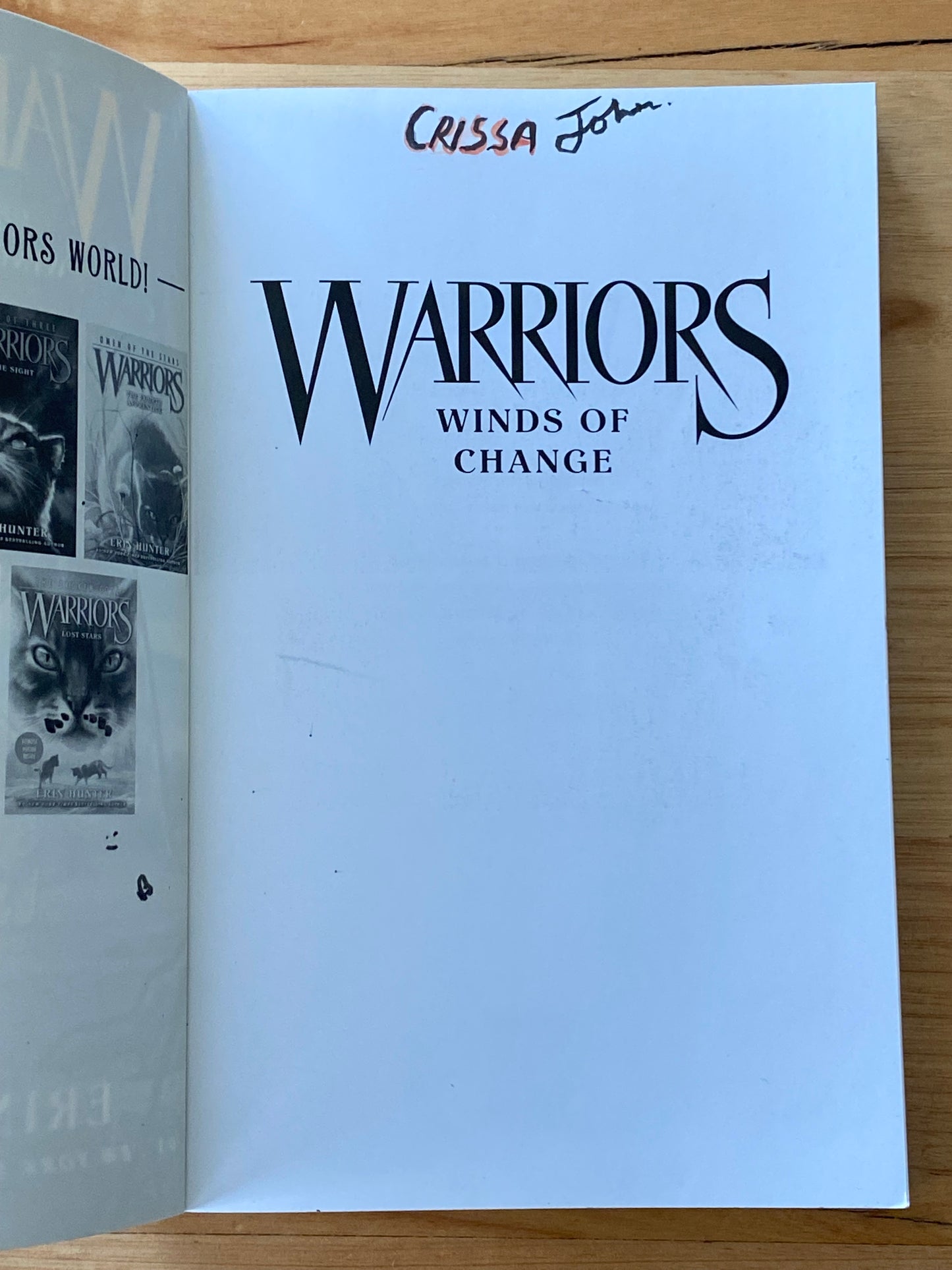 Warriors Winds Of Change Graphic Novel Erin Hunter 2021 GD