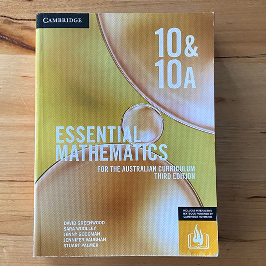 Cambridge Essential Mathematics 10 and 10a 3rd Edition Paperback GD