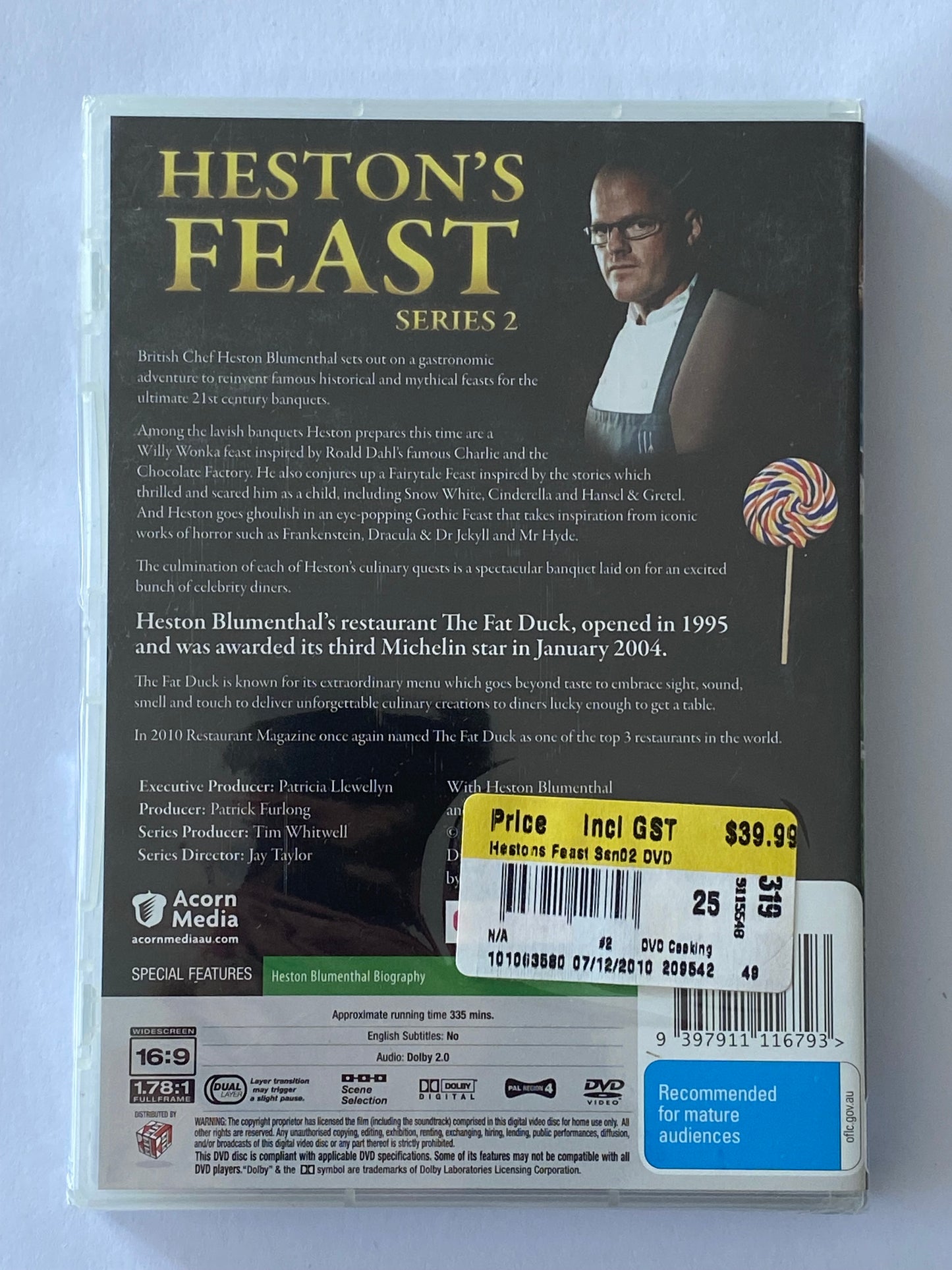 Heston Blumenthal DVDs 3 Pack PAL 4 All Brand New Sealed