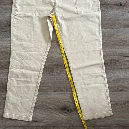 Tarocash Men’s Chinos Stone Sz 44-inch Oslo Utility Waist Stretch Zip Fly New With Tags