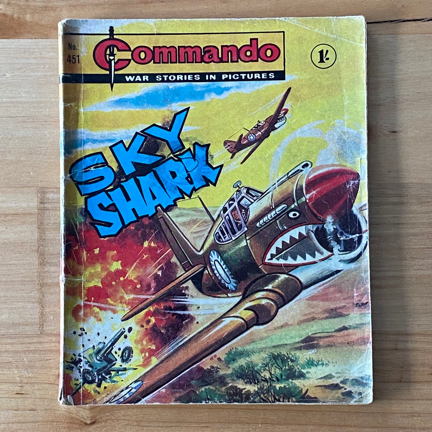 Commando War Comic #451 Sky Shark 1970