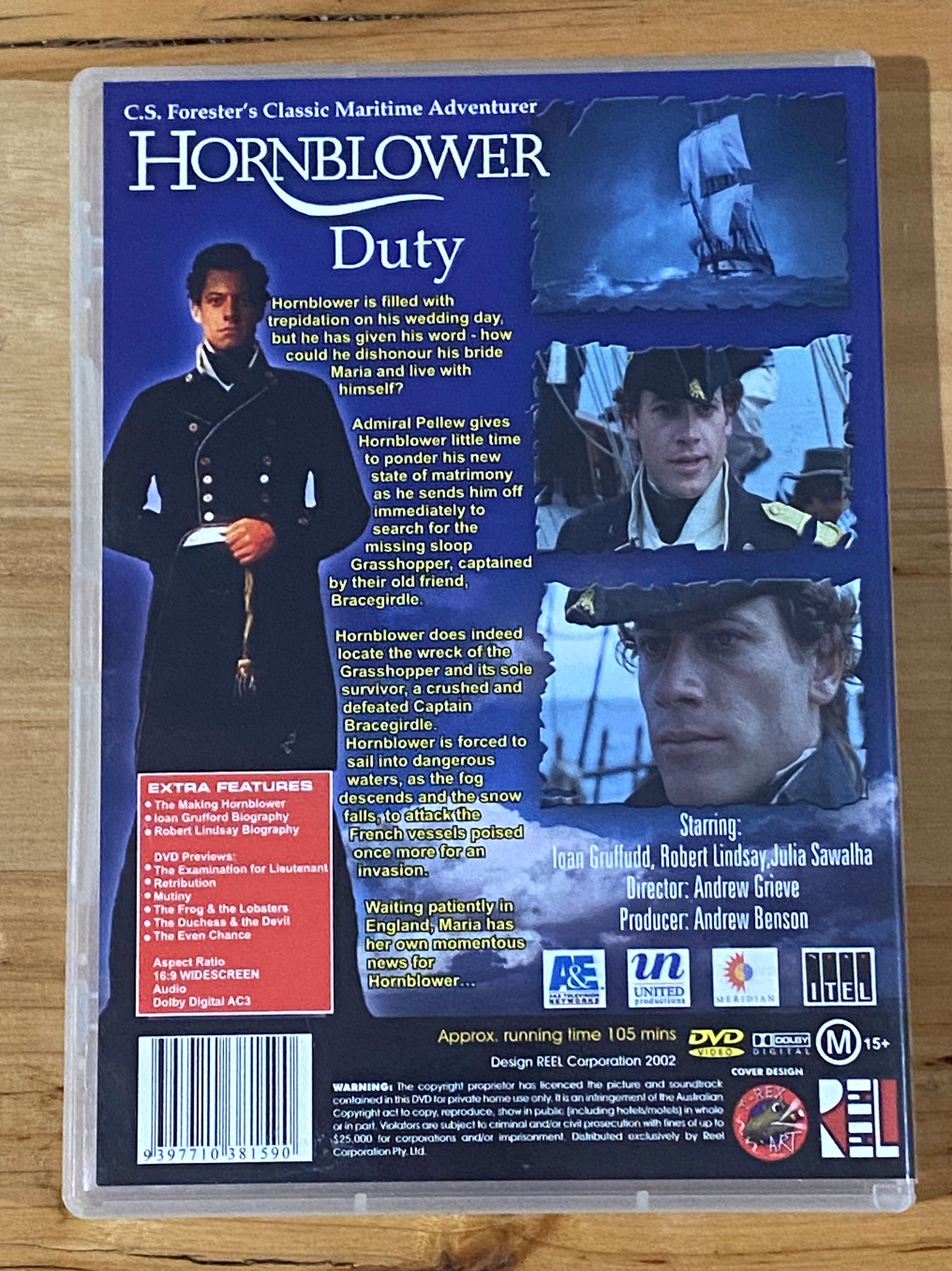 Hornblower Complete Set DVD Ioan Gruffudd C.S. Forester PAL 4 VGC