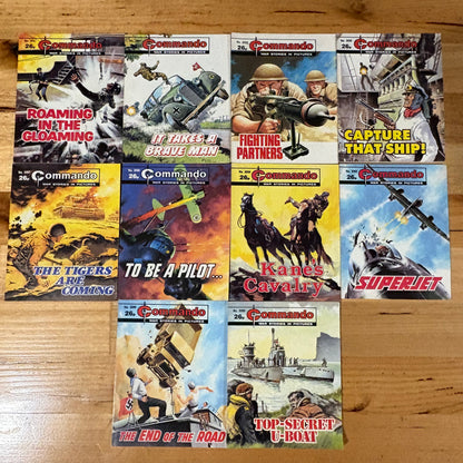 Commando War Comics x 10 Bundle All Published 1987 DC Thomson GD 035