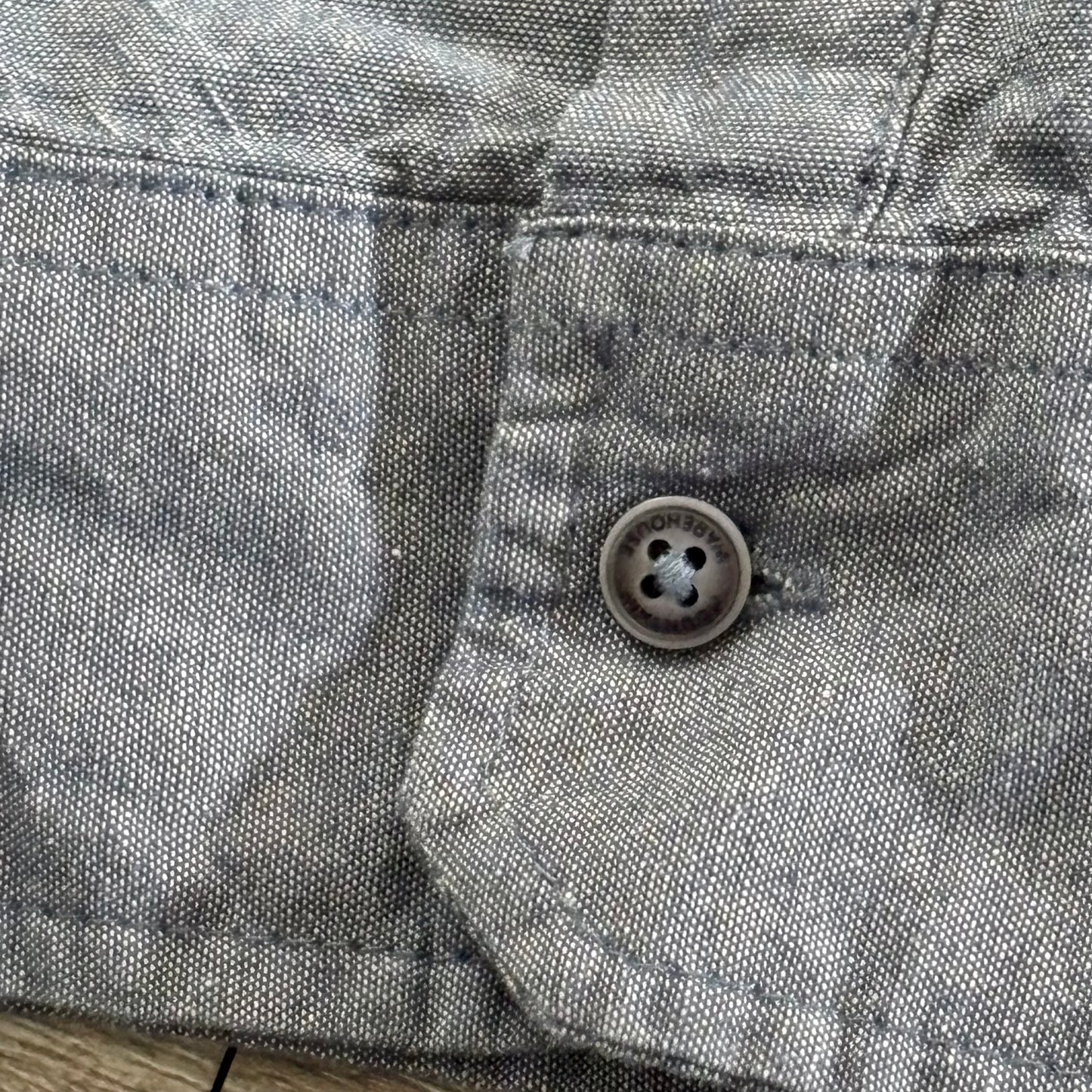 Mountain Designs Organic Cotton Shirt Mens Blue Collared Size 3XL Long Sleeves